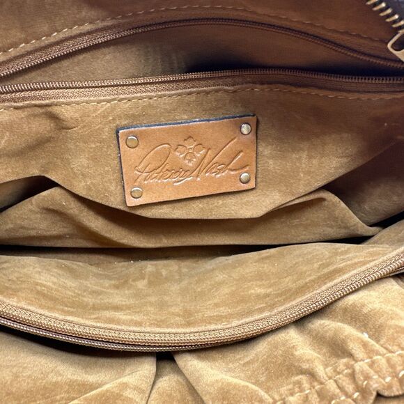 Patricia Nash Macellara Oval Satchel Shoulder Bag Tan Heritage - Picture 10 of 16